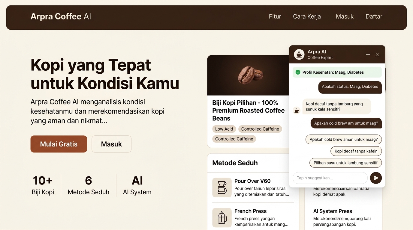 Rancang Bangun Aplikasi AI Assistant Arpra Coffee menggunakan Metode Rapid Application Development